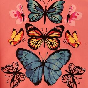 Colorful Butterfly Print Sweatshirt